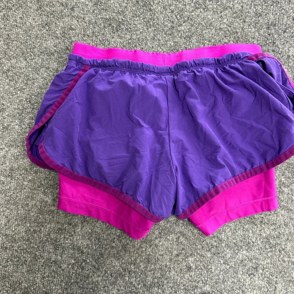 Nike Shorts Womens Size XS Purple Pink Dri-Fit 2-in-1 Layered Athletic Running